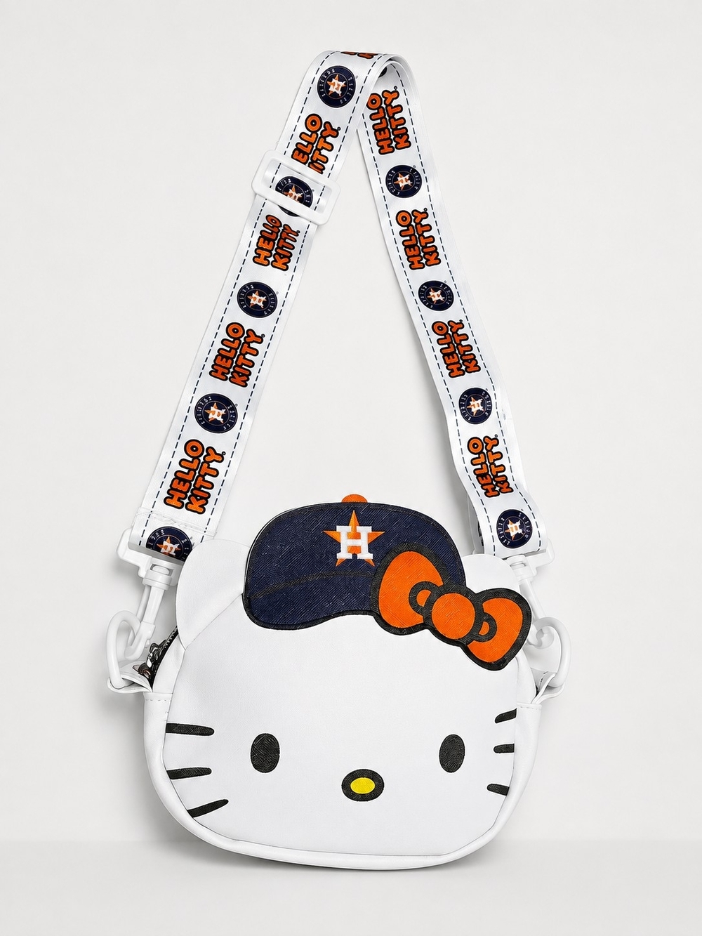 Hello Kitty Houston Astros Crossbody Bag White Orange Navy MLB